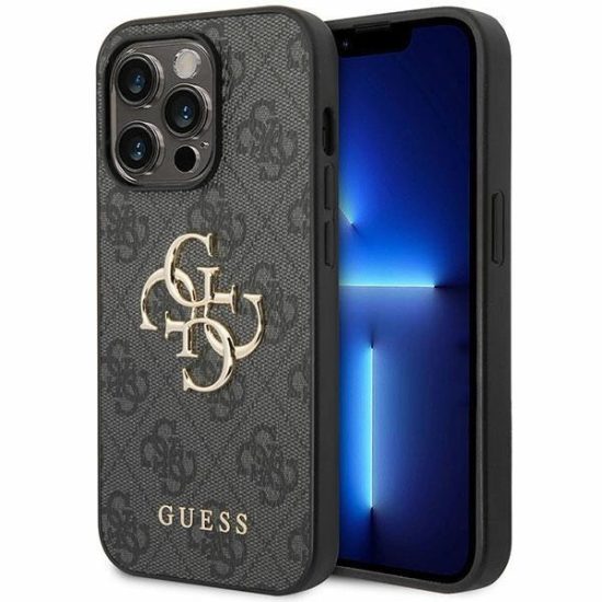 iPhone 15 Pro Max Tok - Guess 4G Big Metal Logo - Szürke
