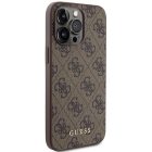 iPhone 15 Pro Max Tok - Guess 4G Metal Gold Logo - Barna