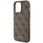 iPhone 15 Pro Max Tok - Guess 4G Metal Gold Logo - Barna