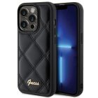 iPhone 15 Pro Max Tok - Guess Quilted Metal Logo - Fekete