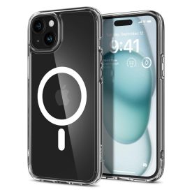   iPhone 15 Tok - Spigen Ultra Hybrid MagFit - Átlátszó-Fehér