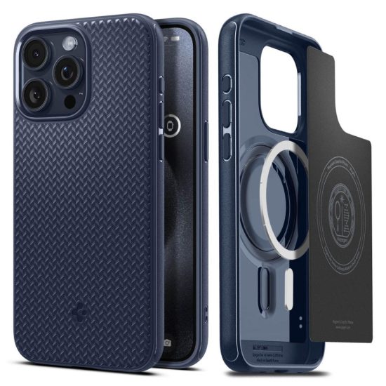 iPhone 15 Pro Tok - Spigen Mag Armor MagFit - Kék