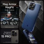 iPhone 15 Pro Tok - Spigen Mag Armor MagFit - Kék