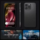 iPhone 15 Pro Tok - Spigen Liquid Air - Fekete