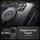 iPhone 15 Pro Tok - Spigen Rugged Armor MagFit - Fekete