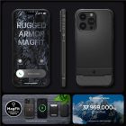 iPhone 15 Pro Tok - Spigen Rugged Armor MagFit - Fekete