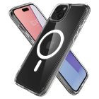 iPhone 15 Plus Tok - Spigen Ultra Hybrid MagFit - Átlátszó-Fehér