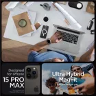 iPhone 15 Pro Max Tok - Spigen Ultra Hybrid MagFit - Átlátszó-Fehér