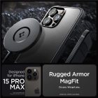 iPhone 15 Pro Max Tok - Spigen Rugged Armor MagFit - Fekete