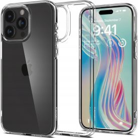 iPhone 15 Pro Max Tok - Spigen Crystal Hybrid - Átlátszó iPhone 15 Pro Max Tok - Spigen Crystal Hybrid - Átlátszó