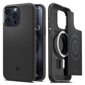 iPhone 15 Pro Max Tok - Spigen Mag Armor MagFit - Fekete iPhone 15 Pro Max Tok - Spigen Mag Armor MagFit - Fekete