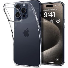 iPhone 15 Pro Max Tok - Spigen Liquid Crystal - Átlátszó iPhone 15 Pro Max Tok - Spigen Liquid Crystal - Átlátszó