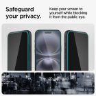 iPhone 15 / 16 Kijelzővédő Üvegfólia - Spigen Glas.tR EZ Fit Privacy x 2 db