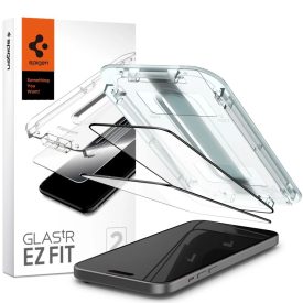   iPhone 15 Kijelzővédő Üvegfólia - Spigen Glas.tR EZ Fit Full Cover x 2 db