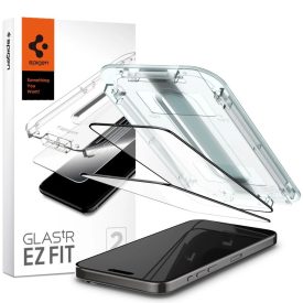   iPhone 15 Pro Max Kijelzővédő Üvegfólia - Spigen Glas.tR EZ Fit Full Cover x 2 db