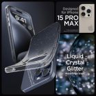 iPhone 15 Pro Max Tok - Spigen Liquid Crystal Glitter - Átlátszó-Ezüst