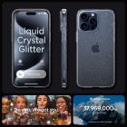 iPhone 15 Pro Max Tok - Spigen Liquid Crystal Glitter - Átlátszó-Ezüst