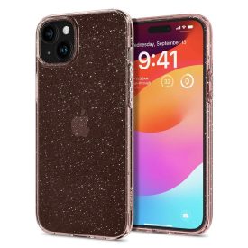 iPhone 15 Plus Tok - Spigen Liquid Crystal Glitter - Átlátszó-Rózsaszín   iPhone 15 Plus Tok - Spigen Liquid Crystal Glitter - Átlátszó-Rózsaszín