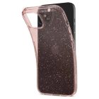 iPhone 15 Plus Tok - Spigen Liquid Crystal Glitter - Átlátszó-Rózsaszín