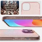 iPhone 15 Plus Tok - Spigen Liquid Crystal Glitter - Átlátszó-Rózsaszín