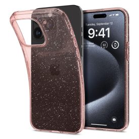 iPhone 15 Pro Tok - Spigen Liquid Crystal Glitter - Rózsaszín   iPhone 15 Pro Tok - Spigen Liquid Crystal Glitter - Rózsaszín
