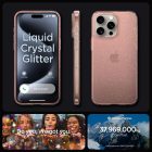 iPhone 15 Pro Tok - Spigen Liquid Crystal Glitter - Rózsaszín