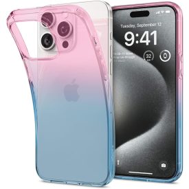 iPhone 15 Pro Tok - Spigen Liquid Crystal - Rózsaszín-Kék iPhone 15 Pro Tok - Spigen Liquid Crystal - Rózsaszín-Kék