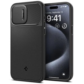 iPhone 15 Pro Tok - Spigen Optik Armor MagFit - Fekete iPhone 15 Pro Tok - Spigen Optik Armor MagFit - Fekete