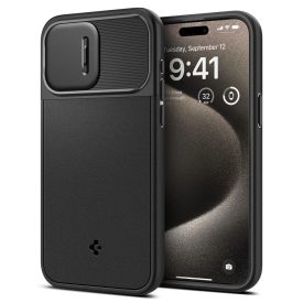 iPhone 15 Pro Max Tok - Spigen Optik Armor MagFit - Fekete iPhone 15 Pro Max Tok - Spigen Optik Armor MagFit - Fekete
