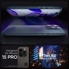 iPhone 15 Pro Tok - Spigen Thin Fit - Sötétkék