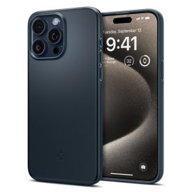 iPhone 15 Pro Max Tok - Spigen Thin Fit - Palaszürke iPhone 15 Pro Max Tok - Spigen Thin Fit - Palaszürke