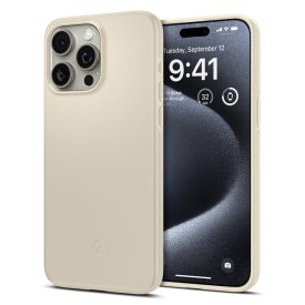 iPhone 15 Pro Tok - Spigen Thin Fit - Bézs iPhone 15 Pro Tok - Spigen Thin Fit - Bézs