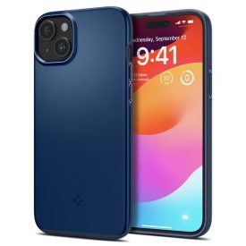 iPhone 15 Plus Tok - Spigen Thin Fit - Kék iPhone 15 Plus Tok - Spigen Thin Fit - Kék