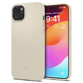 iPhone 15 Plus Tok - Spigen Thin Fit - Bézs iPhone 15 Plus Tok - Spigen Thin Fit - Bézs