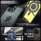 iPhone 15 Pro Max Tok - Spigen Tough Armor MagFit - Zöld
