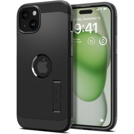 iPhone 15 Tok - Spigen Tough Armor MagFit - Fekete iPhone 15 Tok - Spigen Tough Armor MagFit - Fekete