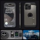 iPhone 15 Pro Tok - Spigen Tough Armor MagFit - Szürke
