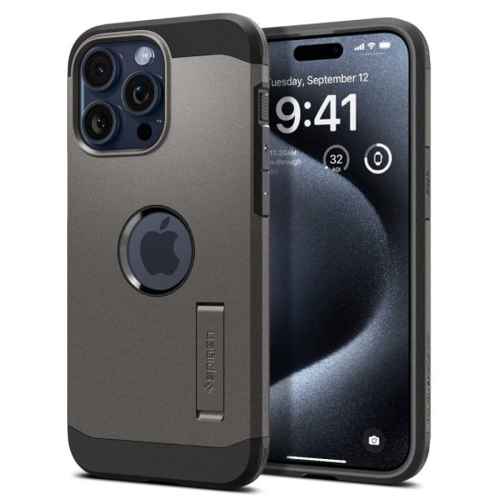 iPhone 15 Pro Max Tok - Spigen Tough Armor MagFit - Szürke