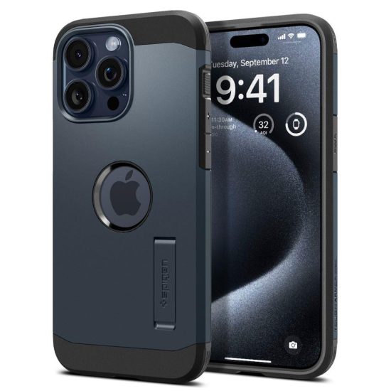 iPhone 15 Pro Max Tok - Spigen Tough Armor MagFit - Kék