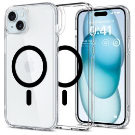iPhone 15 Plus Tok - Spigen Ultra Hybrid MagFit - Átlátszó-Fekete   iPhone 15 Plus Tok - Spigen Ultra Hybrid MagFit - Átlátszó-Fekete