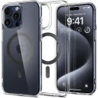 iPhone 15 Pro Tok - Spigen Ultra Hybrid MagFit - Átlátszó-Karbon