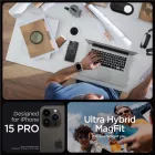 iPhone 15 Pro Tok - Spigen Ultra Hybrid MagFit - Átlátszó-Karbon