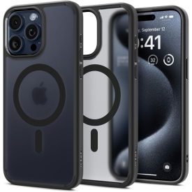 iPhone 15 Pro Max Tok - Spigen Ultra Hybrid MagFit - Átlátszó-Fekete   iPhone 15 Pro Max Tok - Spigen Ultra Hybrid MagFit - Átlátszó-Fekete