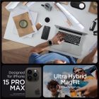 iPhone 15 Pro Max Tok - Spigen Ultra Hybrid MagFit - Átlátszó-Fekete