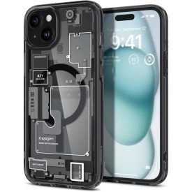   iPhone 15 Tok - Spigen Ultra Hybrid MagFit - Zero One Szürke