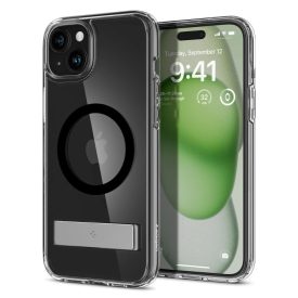 iPhone 15 Plus Tok - Spigen Ultra Hybrid S MagFit - Fekete iPhone 15 Plus Tok - Spigen Ultra Hybrid S MagFit - Fekete