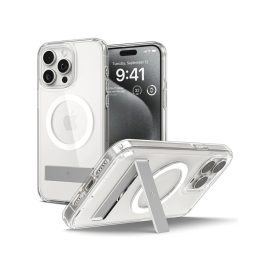 iPhone 15 Pro Tok - Spigen Ultra Hybrid S MagFit - Átlátszó-Fehér   iPhone 15 Pro Tok - Spigen Ultra Hybrid S MagFit - Átlátszó-Fehér