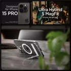 iPhone 15 Pro Tok - Spigen Ultra Hybrid S MagFit - Átlátszó-Fehér