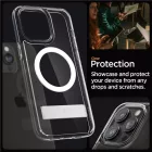 iPhone 15 Pro Tok - Spigen Ultra Hybrid S MagFit - Átlátszó-Fehér