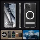 iPhone 15 Pro Tok - Spigen Ultra Hybrid S MagFit - Átlátszó-Fehér